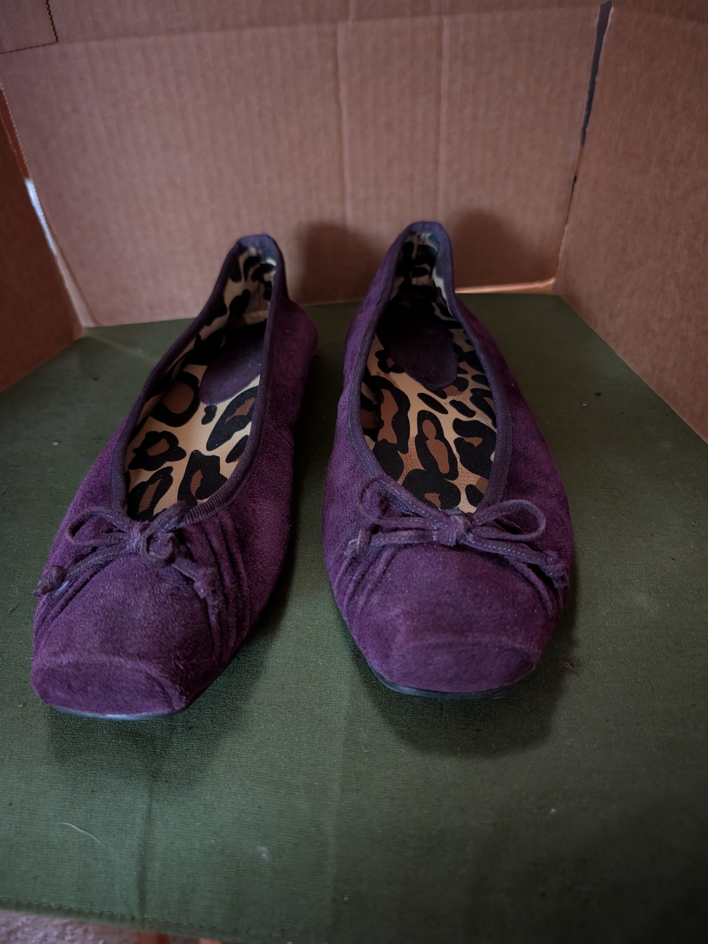 Jessica Simpson Women’s Purple Suede Ballet Flats